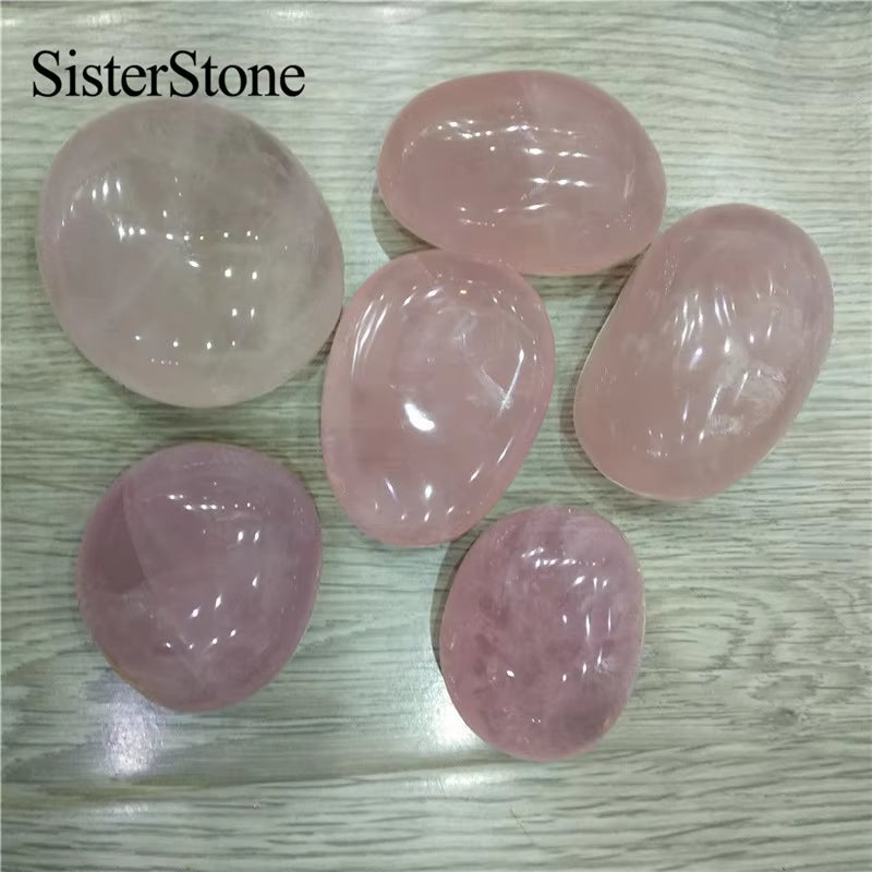 Natural Quartz Palm Crystal Minerals Polished Stones Reiki Healing Madagascar Gemstone Tumble Gift 1Pcs